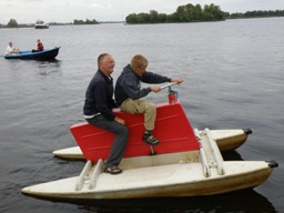 op de waterfiets