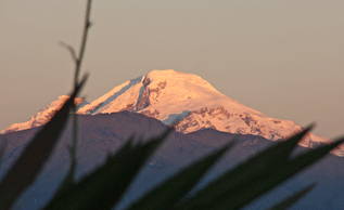 Alpenglühen in de Andes